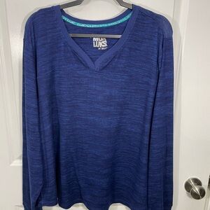 Muk Luks Men's Deep Blue V-Neck Sweater Size 2X CB-103